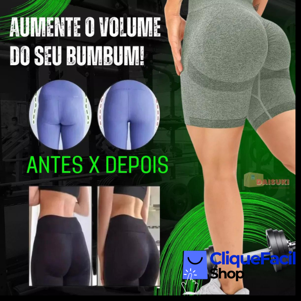 Short Feminino Empina Bumbum (Azul)