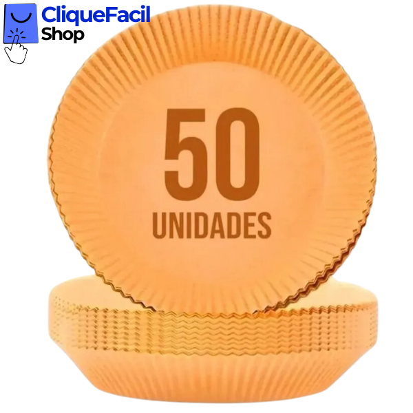 Forro de Papel Antiaderente Para Airfryer – 50 unidades