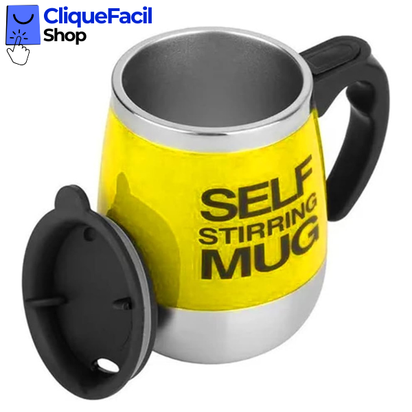 Caneca Com Mixer (Amarelo)