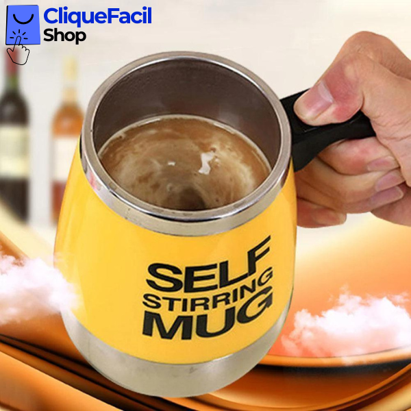 Caneca Com Mixer (Amarelo)