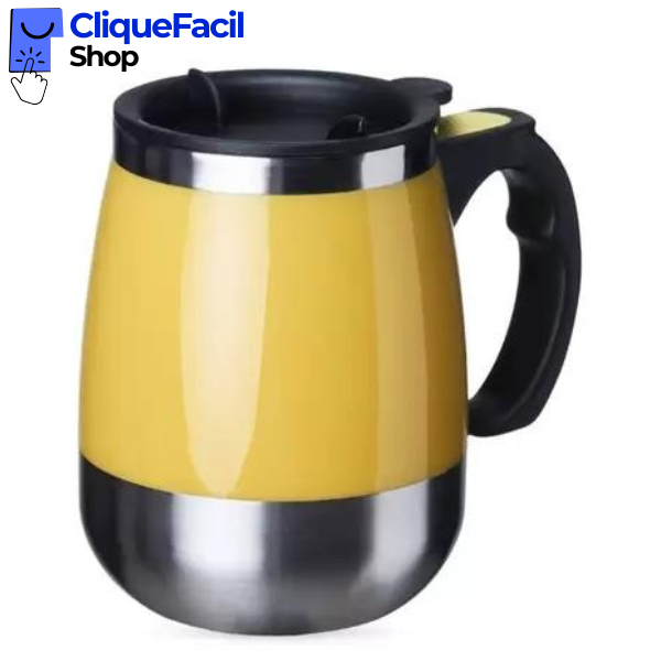 Caneca Com Mixer (Amarelo)