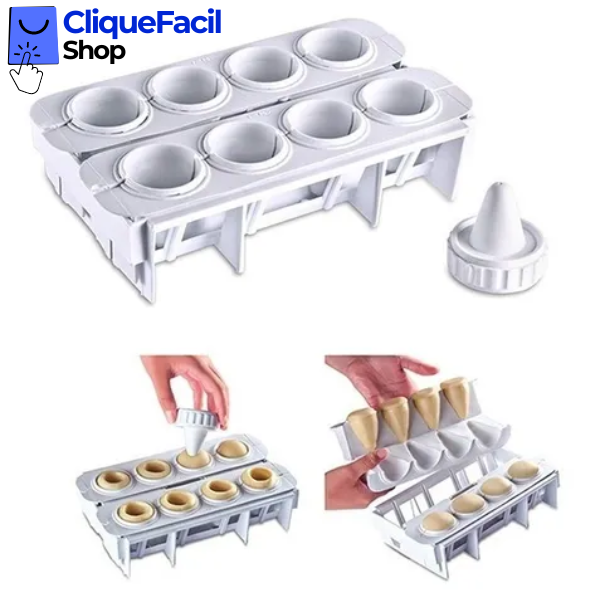 Forma Fábrica de Coxinhas Salgado Modelador Faz 8 Coxinhas