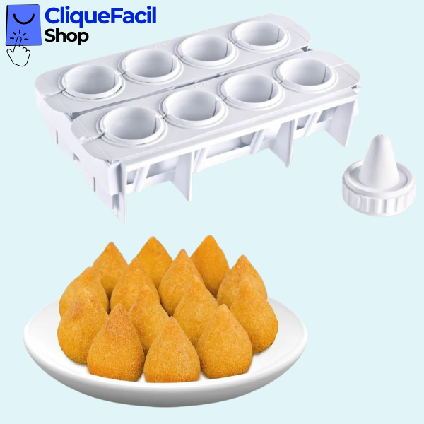 Forma Fábrica de Coxinhas Salgado Modelador Faz 8 Coxinhas