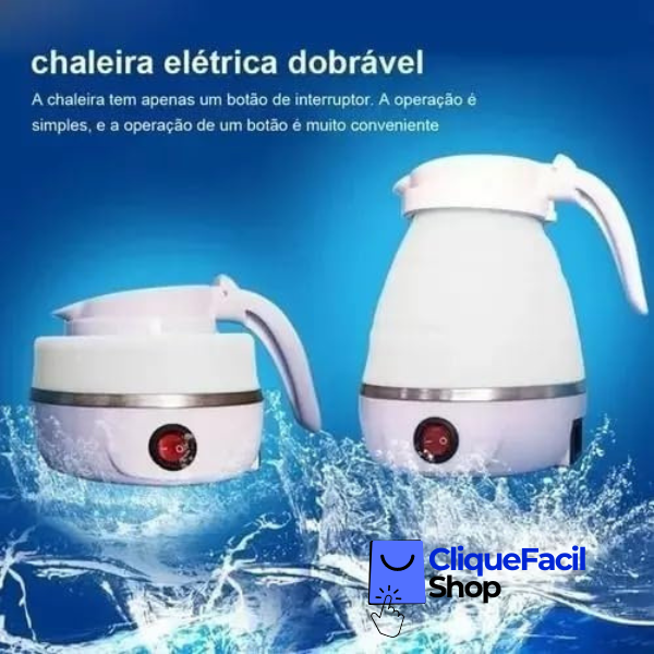 Chaleira Elétrica drobrável Bivolt (Branca)