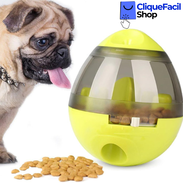 Brinquedo Interativo Para Cães com Dispenser para Petisco e Ração (Verde)