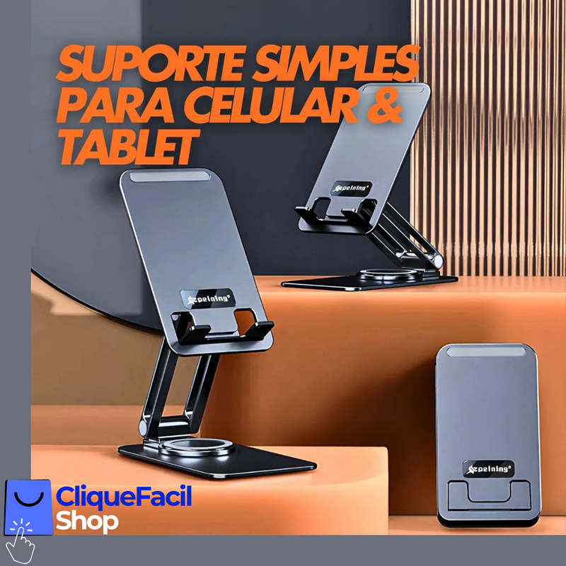 Suporte Articulado De Mesa Para Tablet E Smartphone Preto