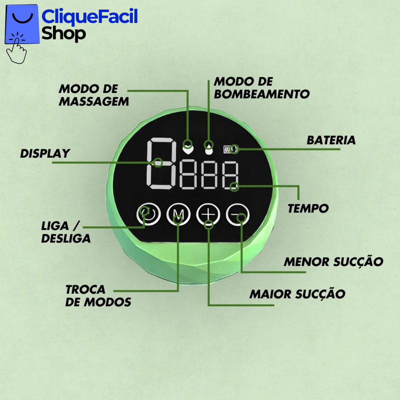 Extrator Tira Leite Elétrico Portátil Amamentação Sugador (Verde)