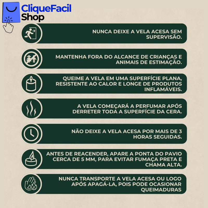 Vela Aromatica Artesanal Perfumada - Cascas e Folhas