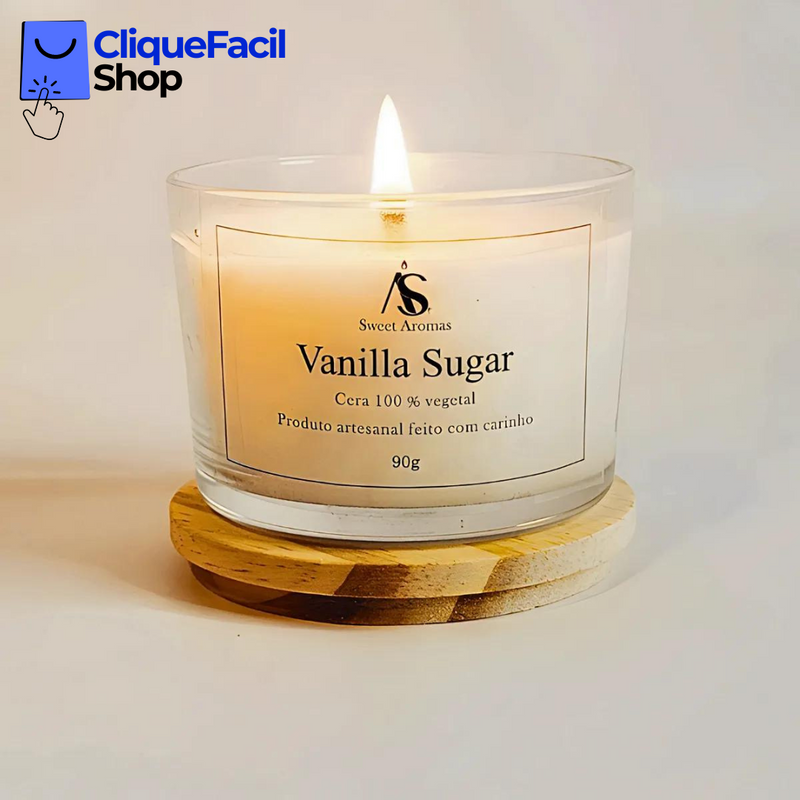 Vela Aromatica Artesanal Perfumada - Vanilla Sugar