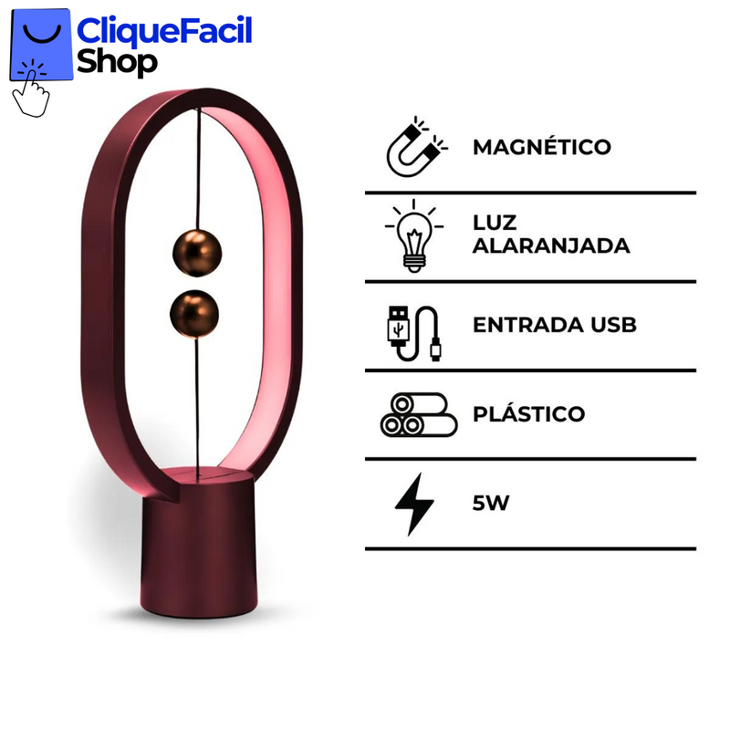 Lâmpada De Mesa Led Balance Luz Noturna (Rosa)