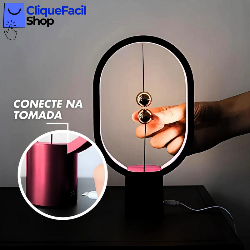 Lâmpada De Mesa Led Balance Luz Noturna (Rosa)