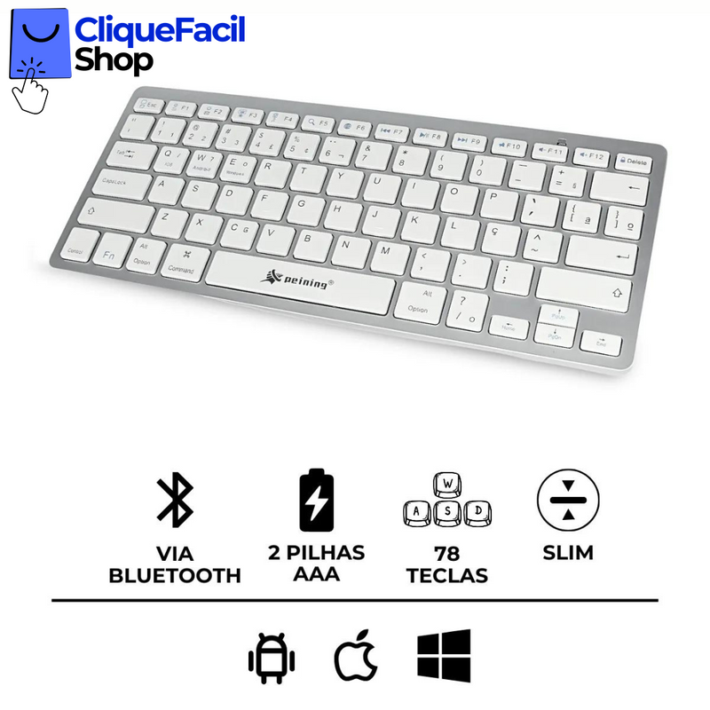 Teclado Sem Fio Bluetooth