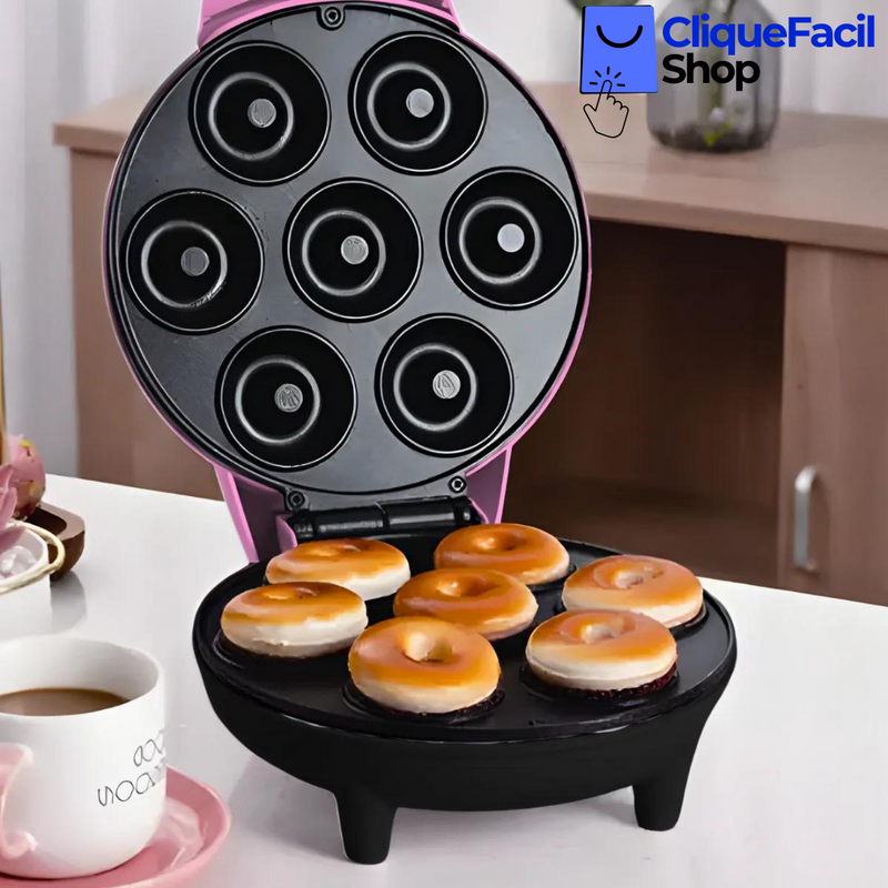 Máquina De Donuts - Faz 7 Rosquinhas - 110v (Rosa)