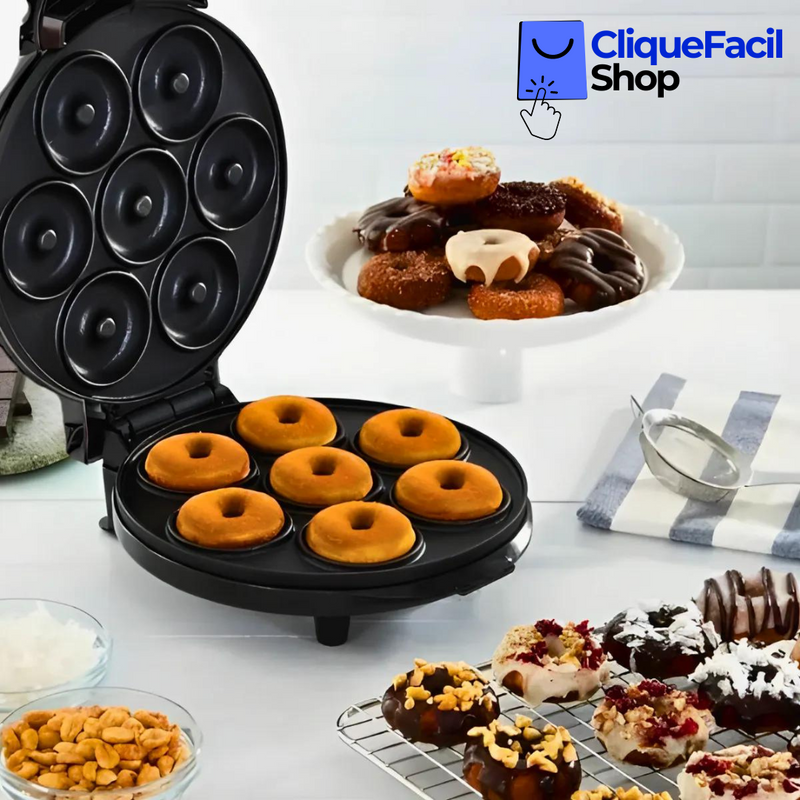 Máquina De Donuts - Faz 7 Rosquinhas - 110v (Preto)