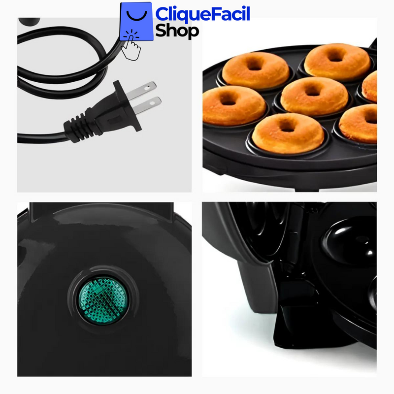 Máquina De Donuts - Faz 7 Rosquinhas - 220v (Preto)