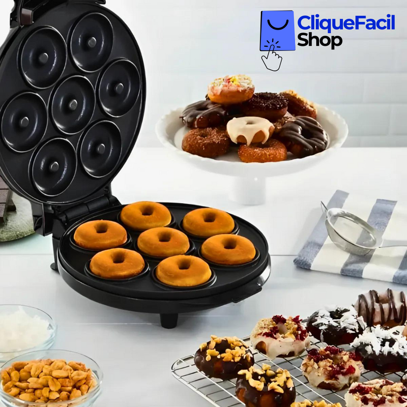 Máquina De Donuts - Faz 7 Rosquinhas - 220v (Preto)