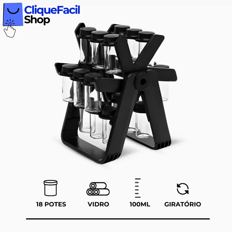 Porta Tempero Condimento - 18 Em 1 Giratório