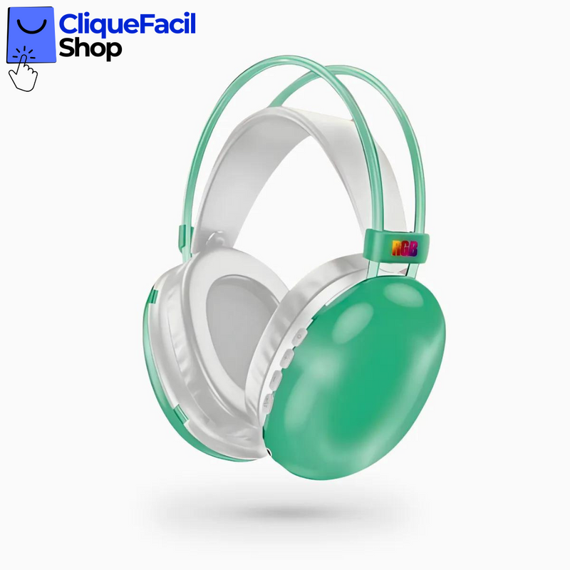 Fone De Ouvido Sem Fio Bluetooth V5.3 Com LED Verde