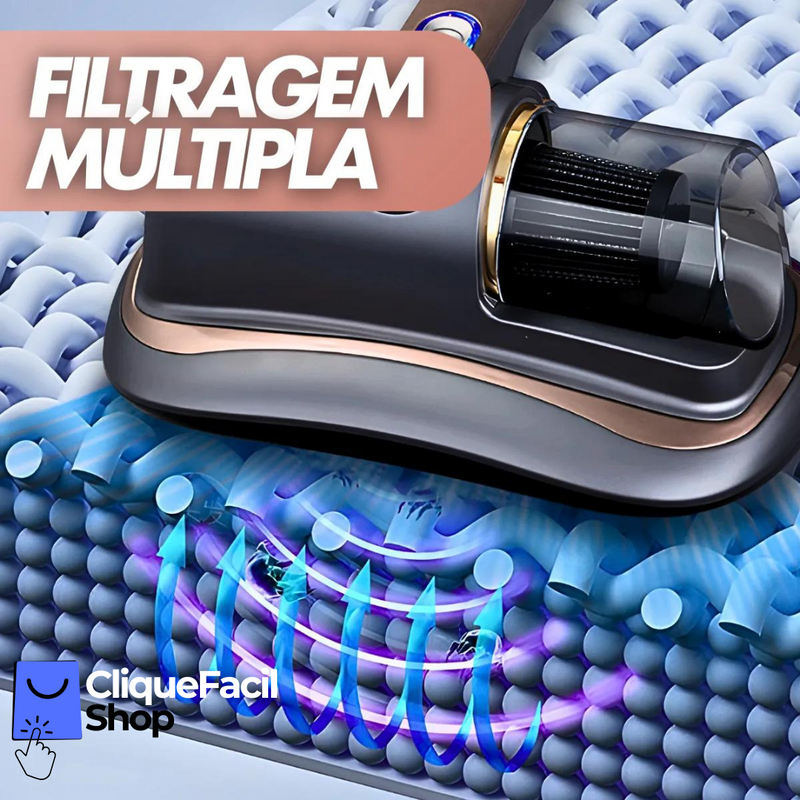 Aspirador Sem Fio Uv Portátil Anti-Acáro (Bege)