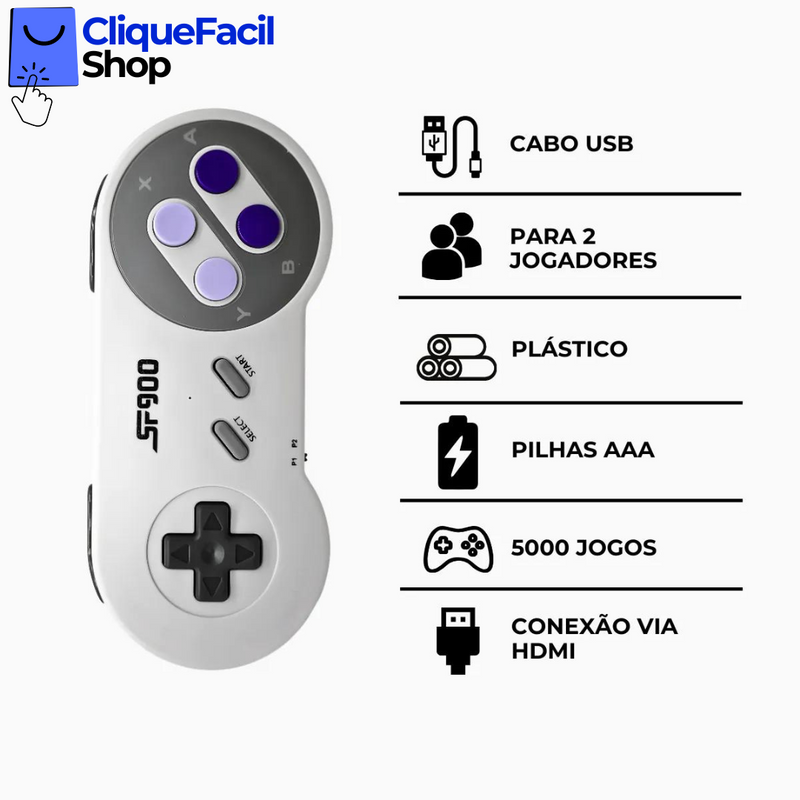 Mini Console Retrô SF900 Gamestick Clássico HD