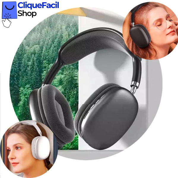 Fone de Ouvido Headset Bluetooth P9 (Preto)