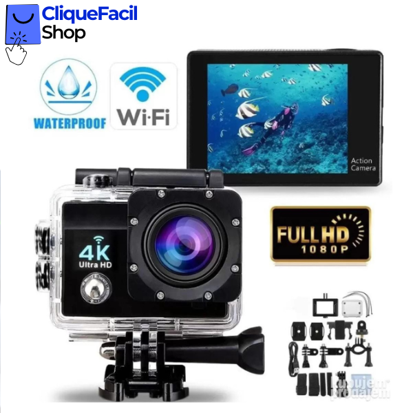 Câmera Filmadora Action Pro 4K Sports ULTRA-HD Wi-fi