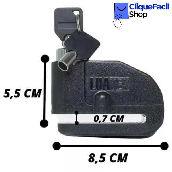 Trava Cadeado freio a disco Com Alarme Sonoro Para Moto