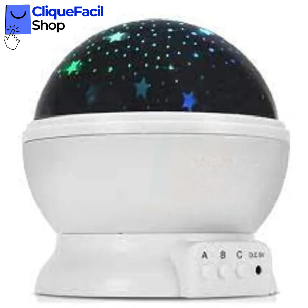 Luminária Abajur Projetor Estrelas 360º Galaxy Star Master