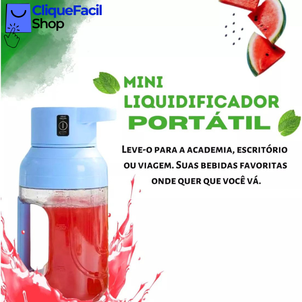 Liquidificador Espremedor Elétrico de Suco Portátil (Azul)